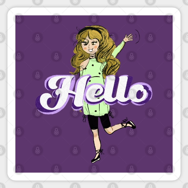 Say hello Sticker by JustNadia